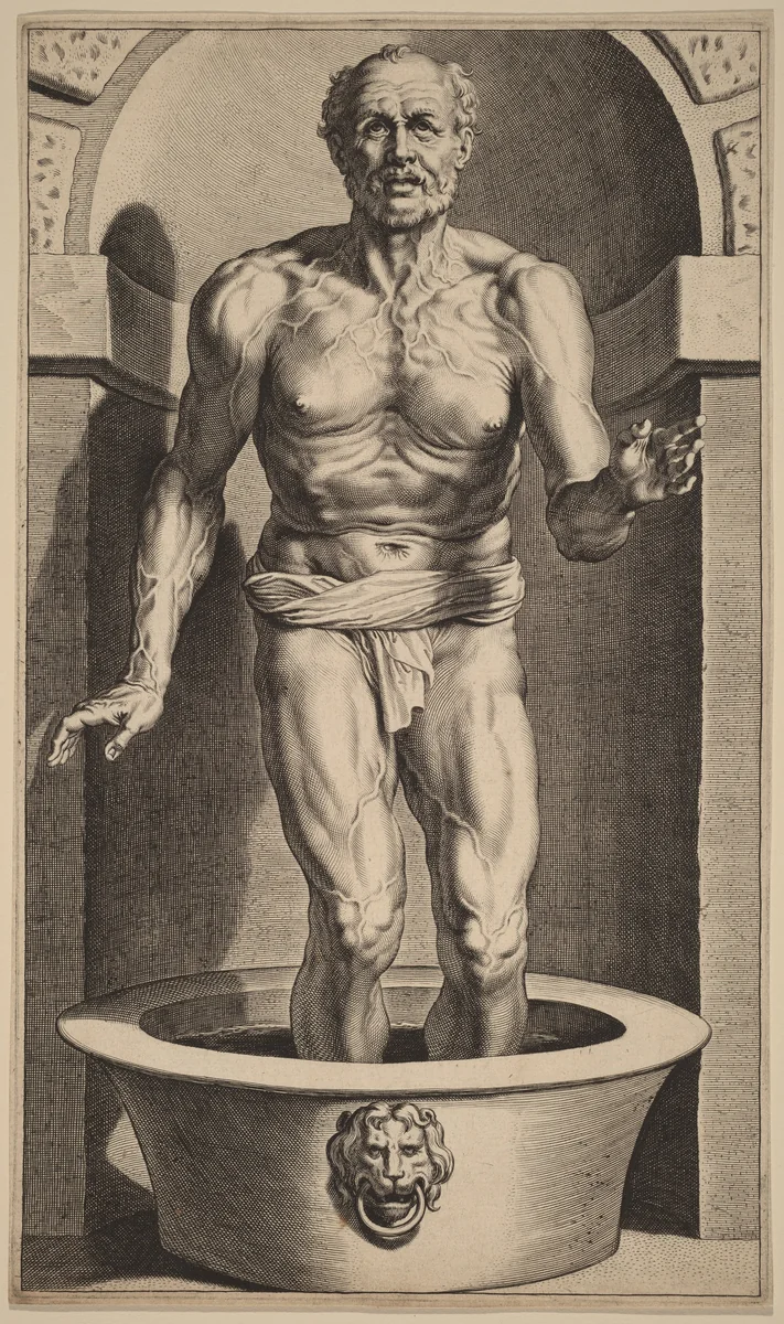 Seneca Standing in the Bath by Cornelis Galle
Peter Paul Rubens, print, 1576-1650