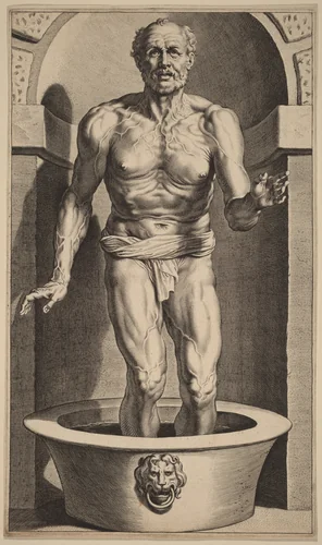 Seneca Standing in the Bath by Cornelis Galle
Peter Paul Rubens, print, 1576-1650