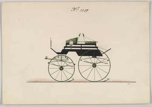 Design for Unclassified Carriage, no. 1037 by Brewster & Co., drawing, 1850-1870