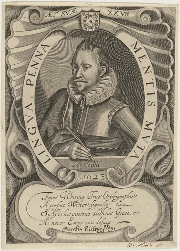 Martin Billingsley by William Hole, print, 1623