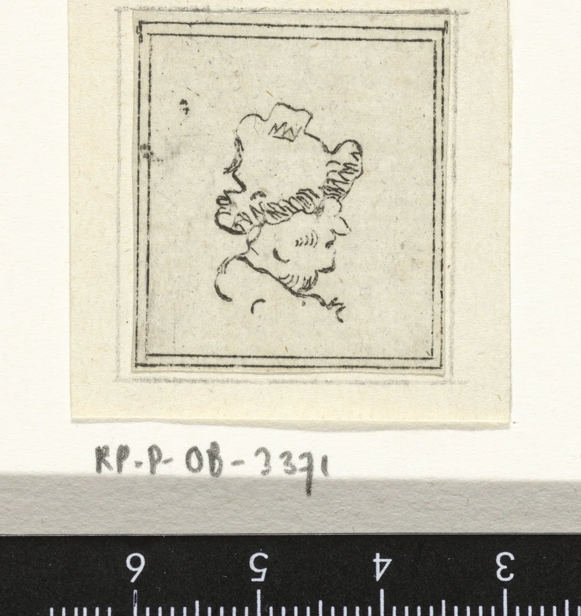 Kop in profiel by Jacob Hoolaart, print, 1728-1789