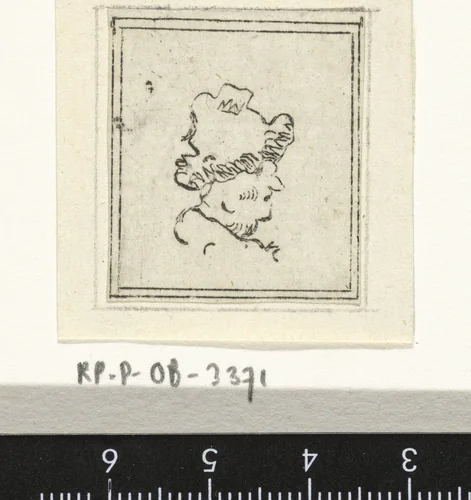 Kop in profiel by Jacob Hoolaart, print, 1728-1789