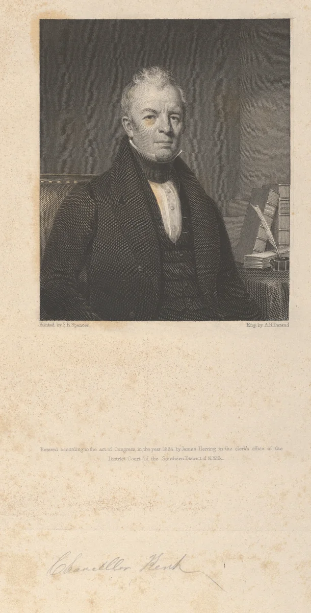James Kent by Asher Brown Durand, print, 1834
