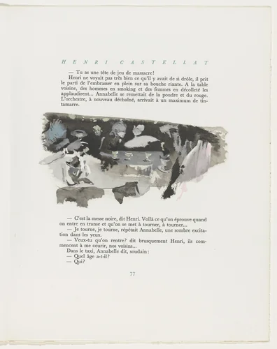 In-text plate (page 77) from Mille Regrets (A Thousand Regrets) by Christian Bérard, illustrated book, 1947