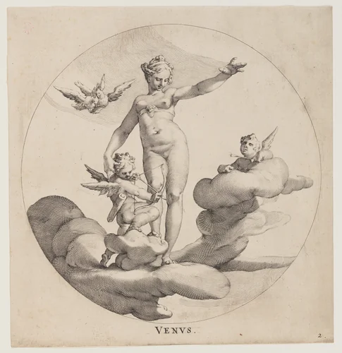 Venus, from Three Goddesses by Egbert van Panderen, print, 1600-1610