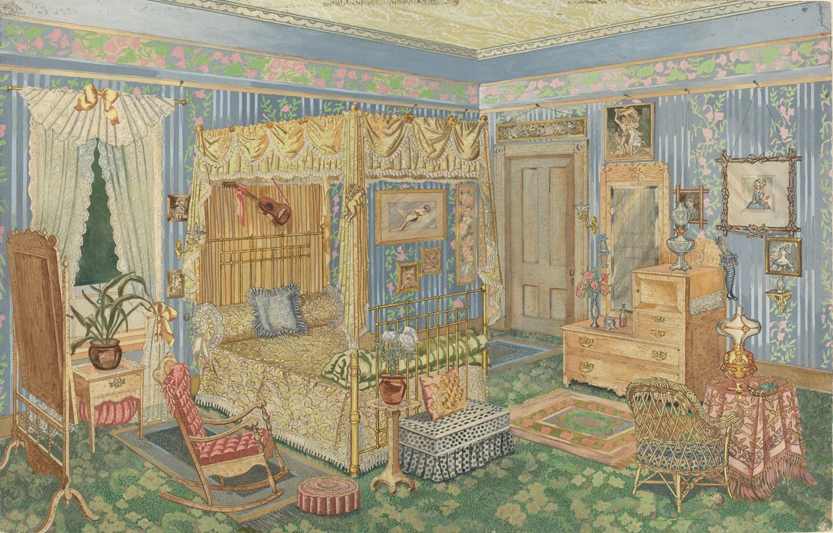 Woman's Bedroom by Perkins Harnly, index of american design, 1935-1942