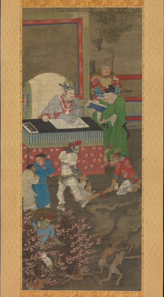 Ten Kings of Hell by Jin Chushi, painting, 1167-1194