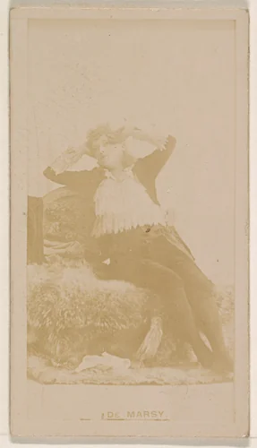 Miss de Marsy, from the Actresses series (N245) issued by Kinney Brothers to promote Sweet Caporal Cigarettes by Kinney Brothers Tobacco Company, photograph, 1890
