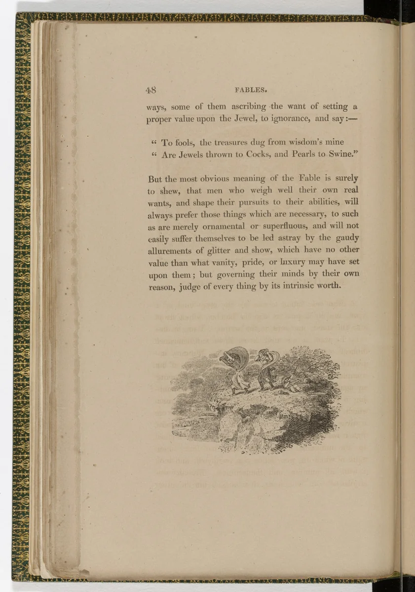 Tailpiece (page 48) from The Fables of Aesop by Thomas Bewick, illustrated book, 1818