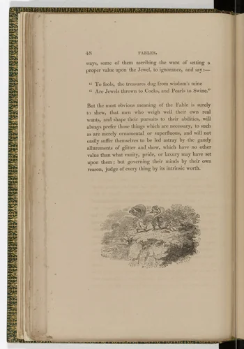 Tailpiece (page 48) from The Fables of Aesop by Thomas Bewick, illustrated book, 1818