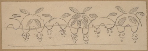 Study for a Border Design by Charles Sprague Pearce, drawing, 1890-1897