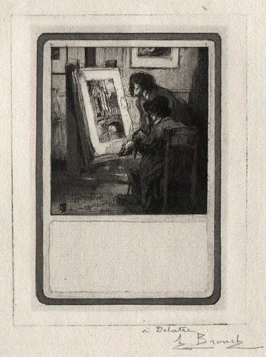 The Print Collector by Auguste Brouet, print, 1902-1941