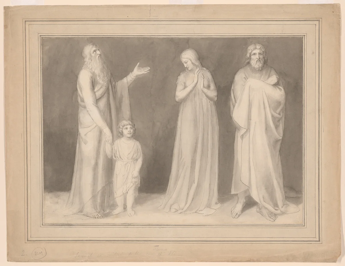 Hannah Presenting Samuel to Eli by John Flaxman, print, 1783