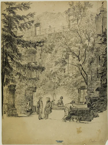 Baden-Baden by Christian Grabau, drawing, 1840-1874