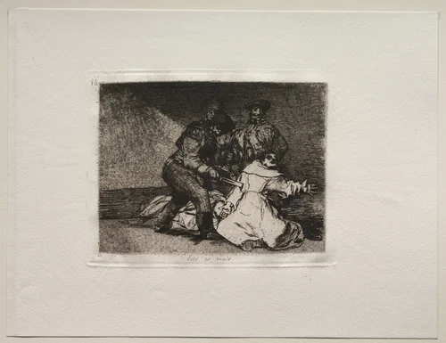 The Horrors of War: This Is Bad by Francisco de Goya, print, 1810-1820