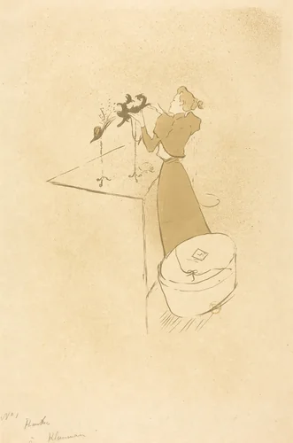 The Milliner (La Modiste - Renée Vert) by Henri de Toulouse-Lautrec, print, 1893