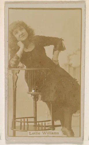 Lottie Williams, from the Actresses series (N245) issued by Kinney Brothers to promote Sweet Caporal Cigarettes by Kinney Brothers Tobacco Company, photograph, 1890