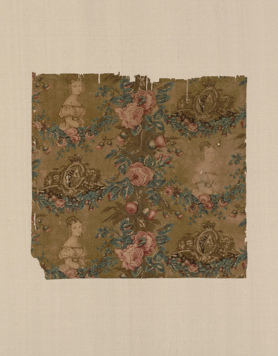 Fragment (Furnishing Fabric) by England, textile, 1837-1838