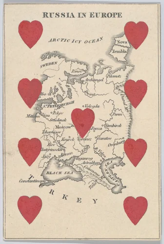 Russia in Europe, from "Court Game of Geography" by William and Henry Rock, print, 1838-1855