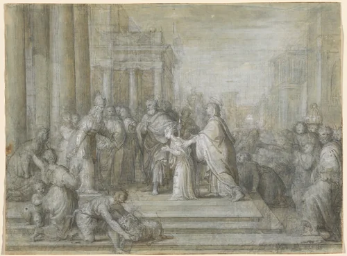 The Presentation of the Virgin in the Temple by Antonio Cavallucci, drawing, 1790-1795