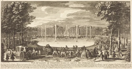 Vue du Bassin de Neptune dans le Jardin de Versailles by Jean-Baptiste Rigaud, print, 1681-1812