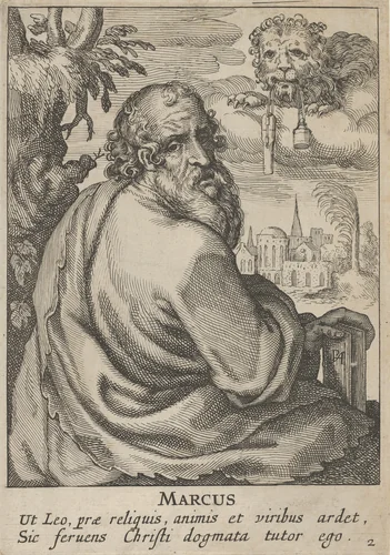Mark, from The Four Evangelists by Pieter Feddes van Harlingen, print, 1610-1620