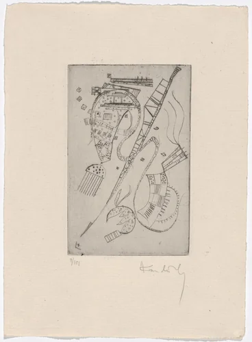 Plate (folio 8) from Fraternity by Wassily Kandinsky, illustrated book, 1939