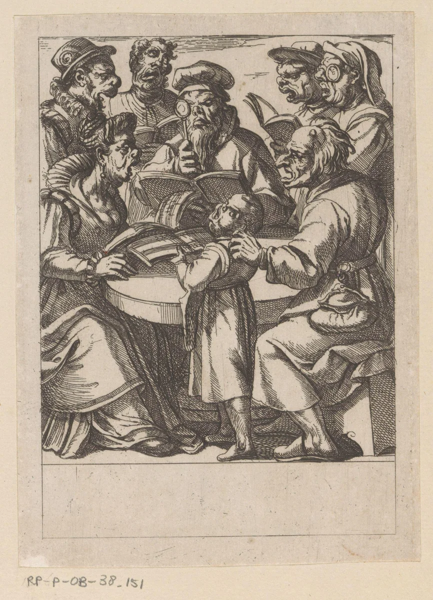 Een vocaal concert by Antonio Tempesta, print, 1565-1630