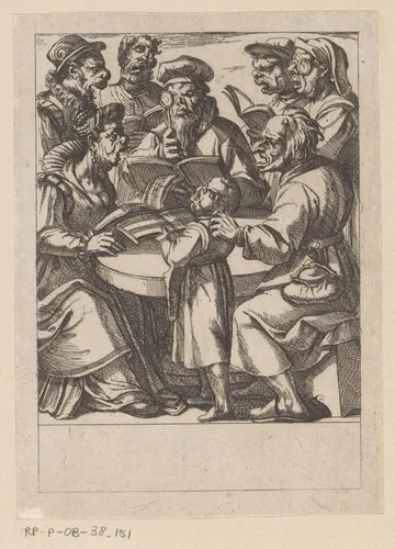 Een vocaal concert by Antonio Tempesta, print, 1565-1630