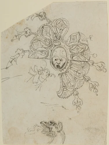 Partial Design for the Decoration of Firearms by Nicolas Noël Boutet, drawing, 1772-1830