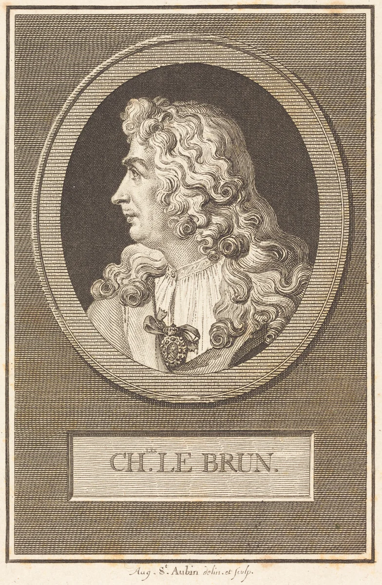 Charles Le Brun by Augustin de Saint-Aubin, print, 1805