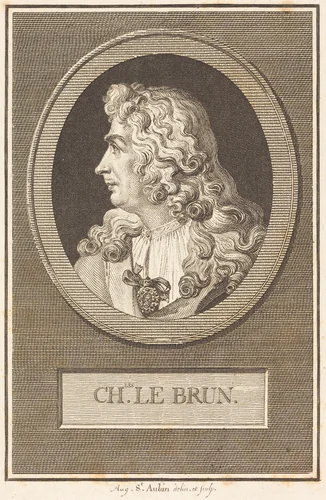 Charles Le Brun by Augustin de Saint-Aubin, print, 1805
