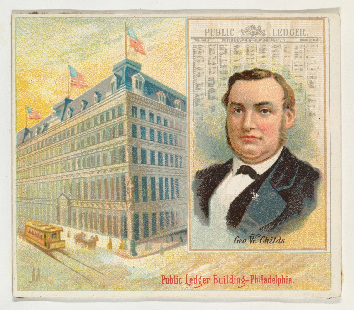 George W. Childs, Philadelphia Public Ledger, from the American Editors series (N35) for Allen & Ginter Cigarettes by Allen & Ginter, print, 1887