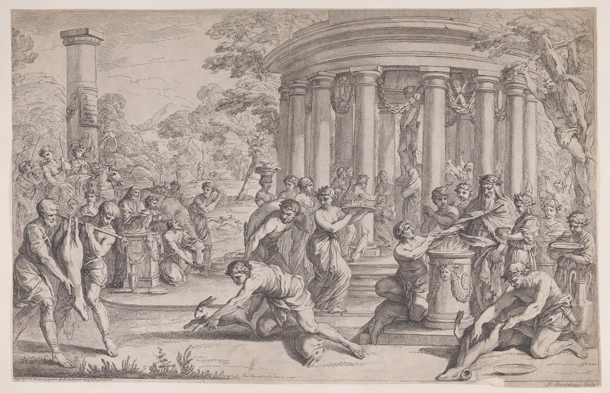 Sacrifice to Diana by Francesco Bartolozzi, print, 1776