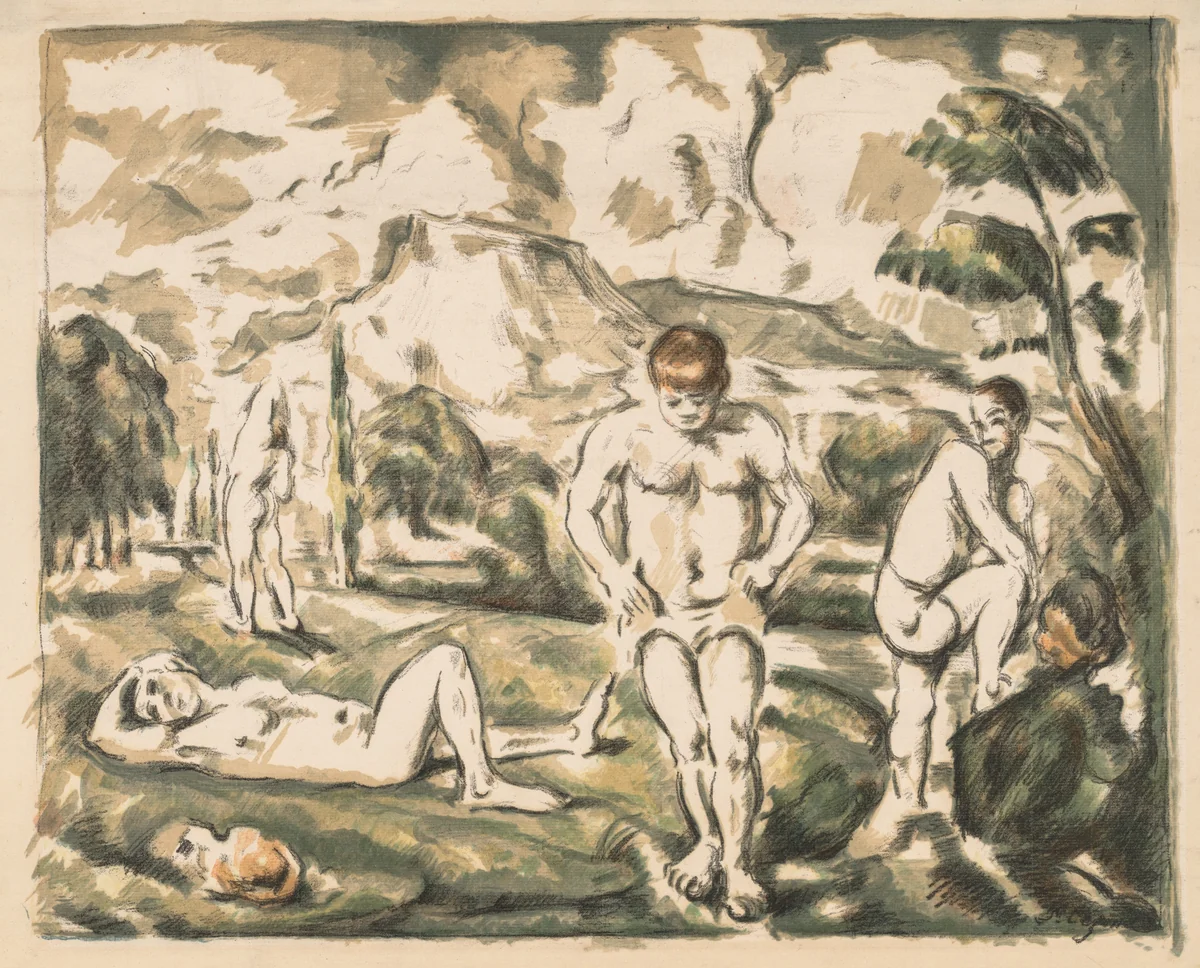 The Bathers (Large Plate) by Paul Cezanne, print, 1896-1897