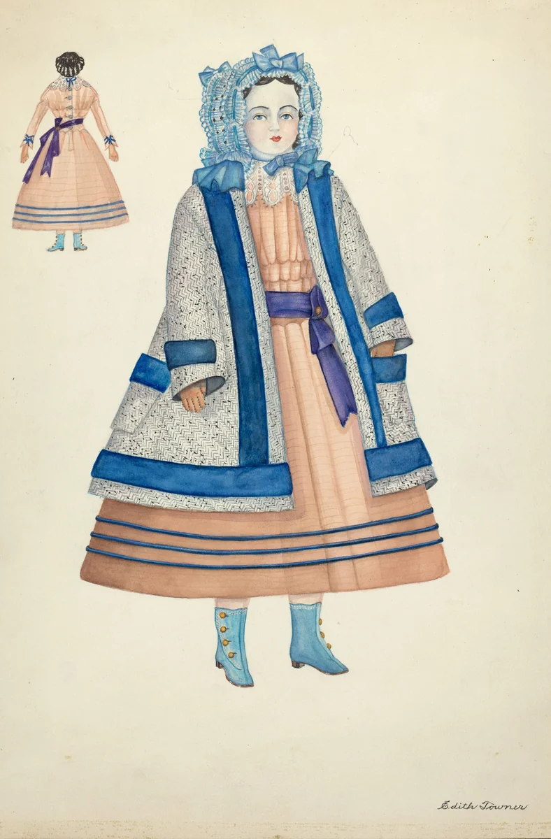 Doll: "Rose Bates" by Edith Towner, index of american design, 1935-1942