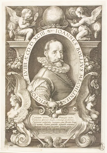Bol, Hans (1534-1593) painter of Malines, from 1591 in Amsterdam by Hendrick Goltzius, print, 1593