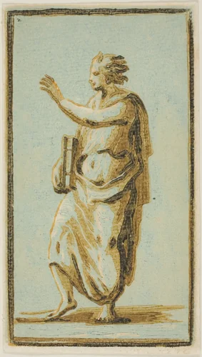 Young Man Standing by Jean Michel Papillon, print, 1700-1767