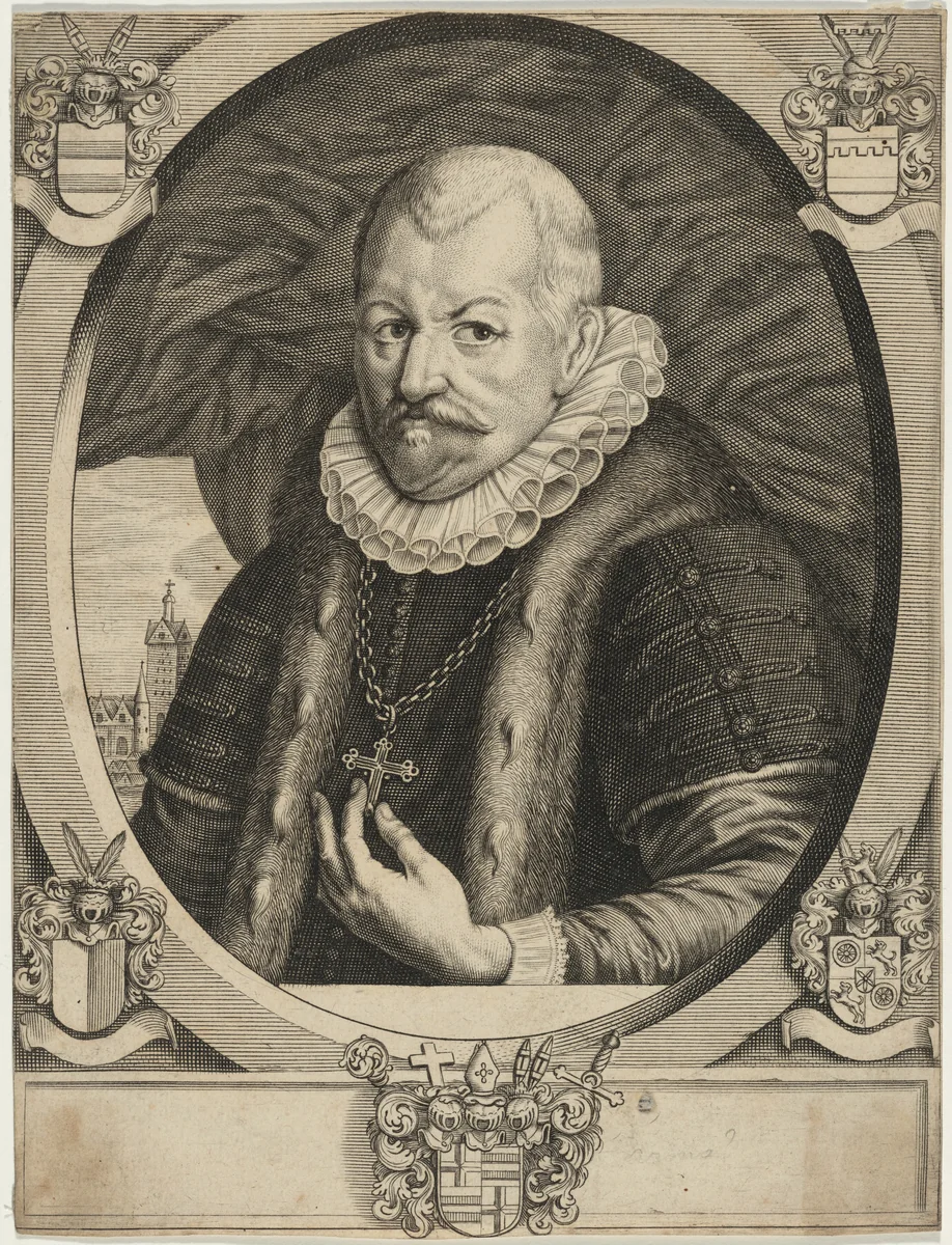 Portrait of a Man With Cross Around Neck by Unknown 19th Century, print, 1800-1899