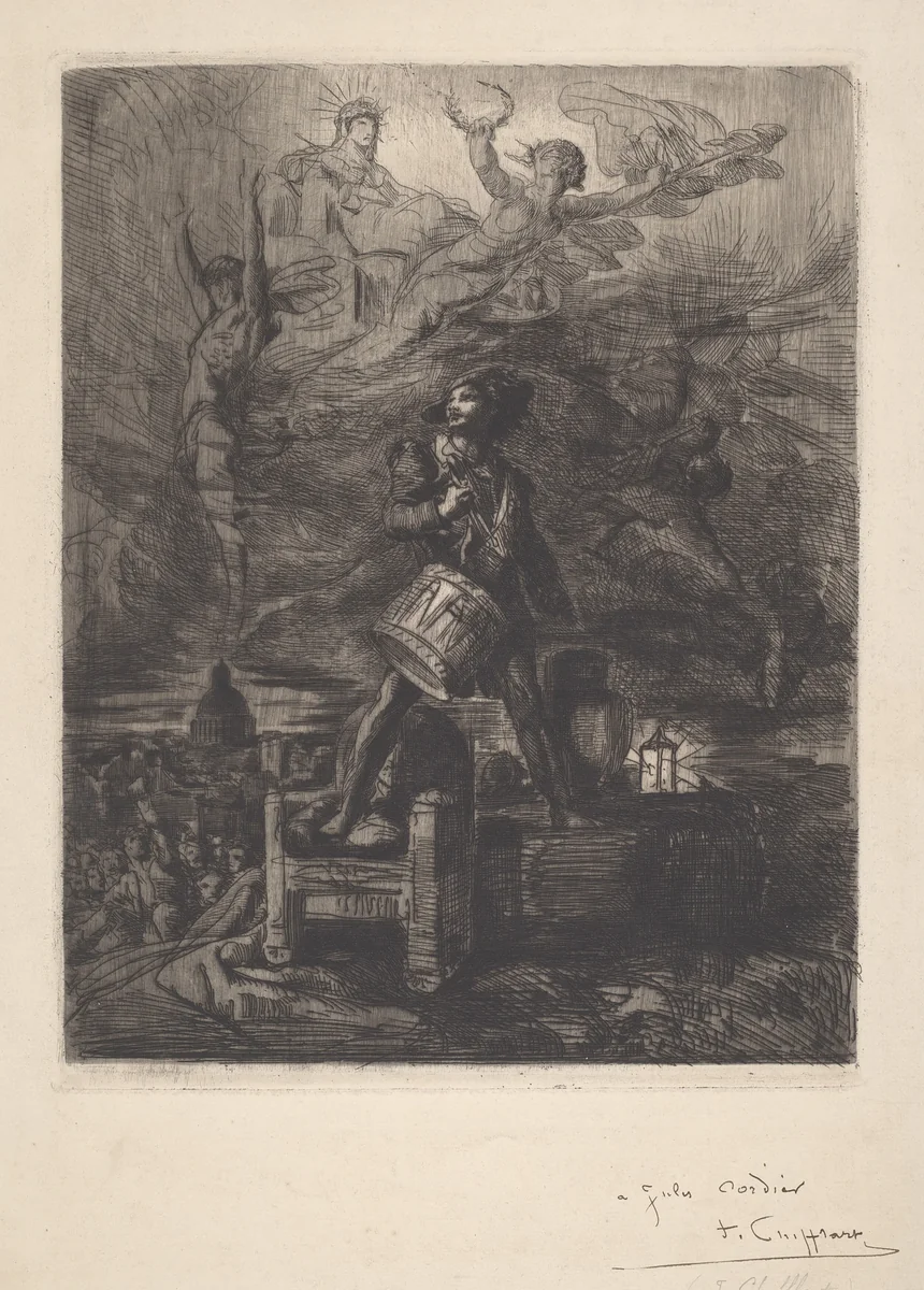 La France Libératrice by François-Nicolas Chifflart, print, 1859