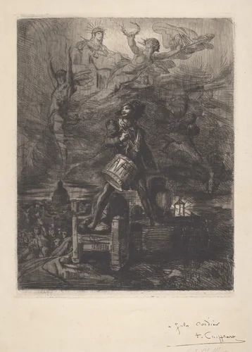 La France Libératrice by François-Nicolas Chifflart, print, 1859