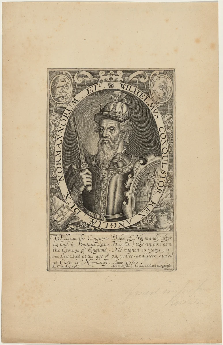 William I of England by Renold Elstrack, print, 1571-1625