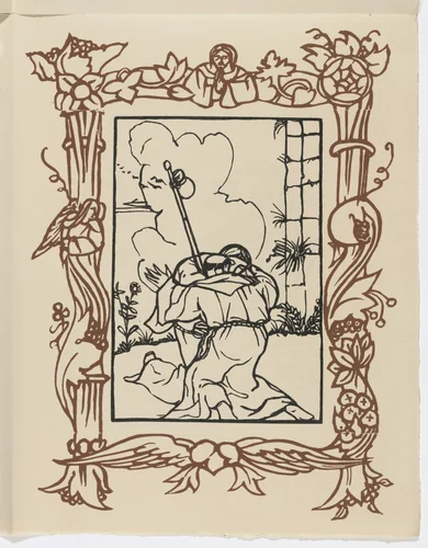 Plate (page 203) from Les Petites Fleurs de St. François (The Little Flowers of St. Francis) by Émile Bernard, illustrated book, 1928