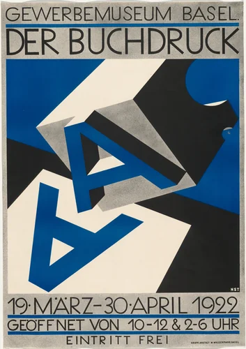 Der Buchdruck, Gewerbemuseum Basel by Niklaus Stoecklin, design, 1922