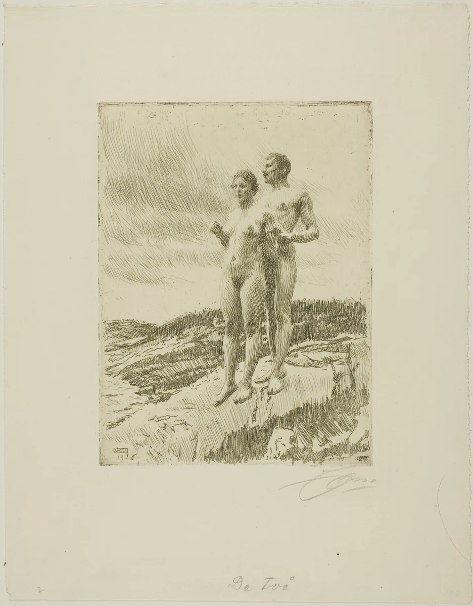 The Two by Anders Zorn, print, 1916