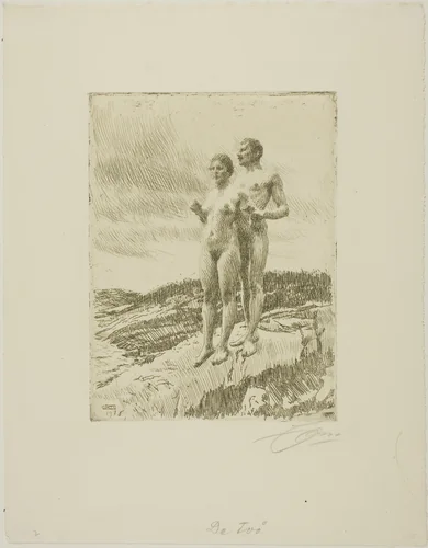 The Two by Anders Zorn, print, 1916