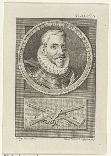 Portret van Cristóbal de Mondragón y Otalora by Reinier Vinkeles, print, 1783-1795