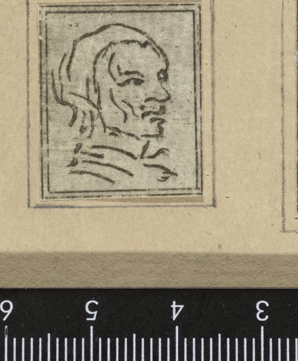 Vrouwenkop by Jacob Hoolaart, print, 1728-1789