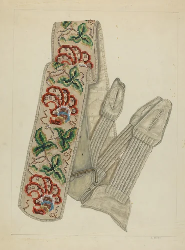 Suspenders by Evelyn Bailey, index of american design, 1937