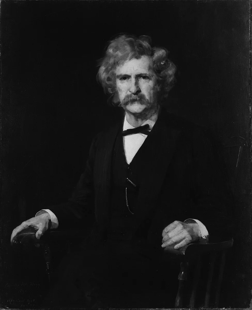 Mark Twain by Charles Noel Flagg, artwork, 1890